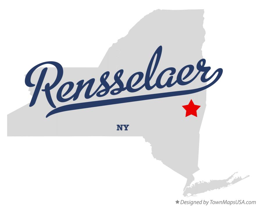 Map of Rensselaer New York NY