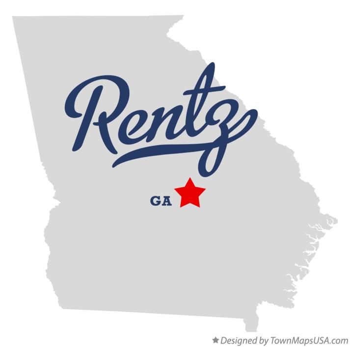 Map of Rentz Georgia GA