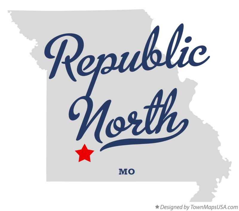 Map of Republic North Missouri MO