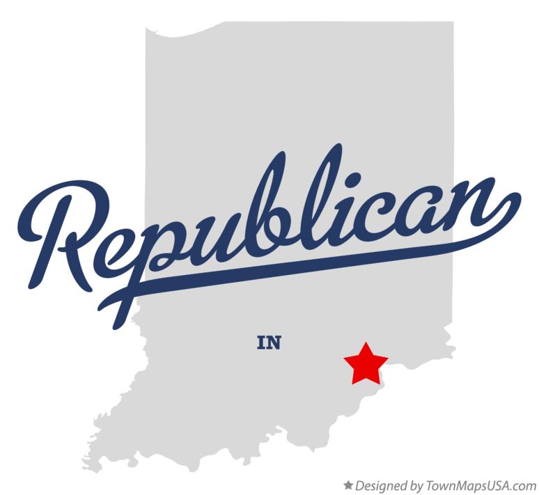 Map of Republican Indiana IN