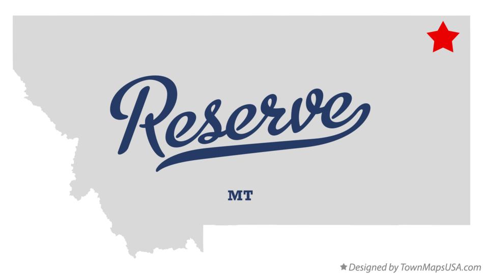 Map of Reserve Montana MT