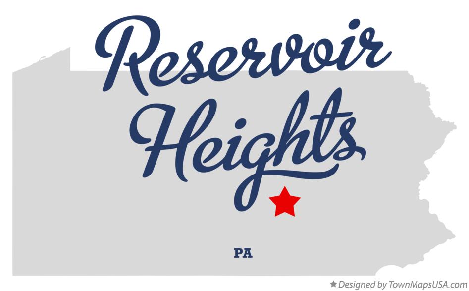 Map of Reservoir Heights Pennsylvania PA