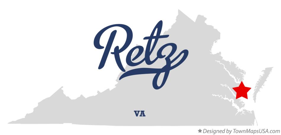 Map of Retz Virginia VA