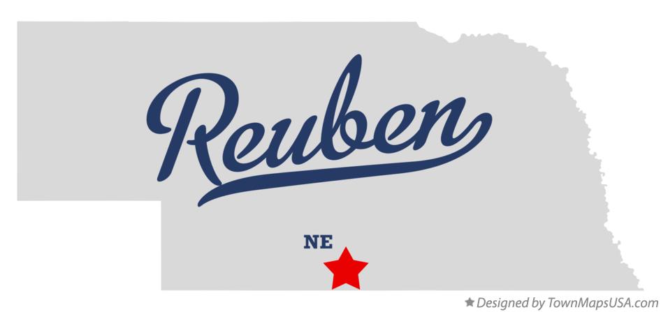 Map of Reuben Nebraska NE