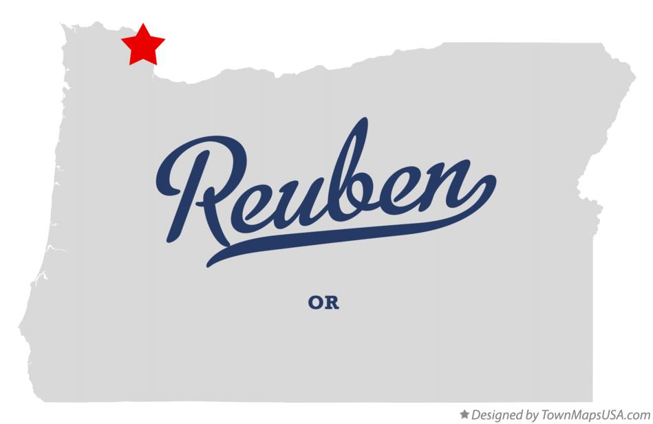 Map of Reuben Oregon OR