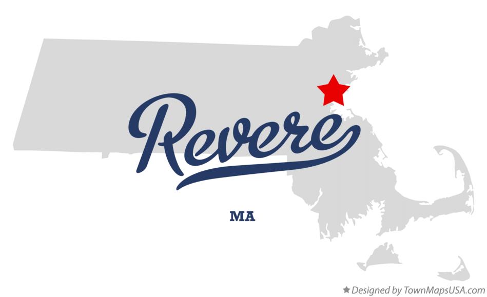 Map of Revere Massachusetts MA