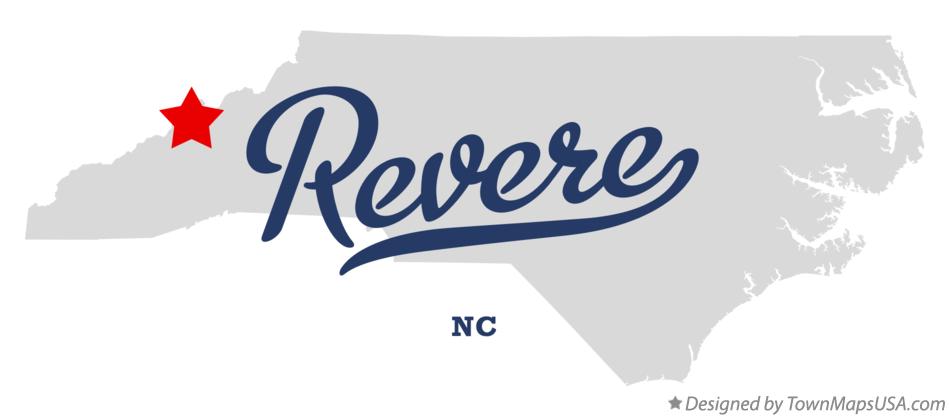 Map of Revere North Carolina NC