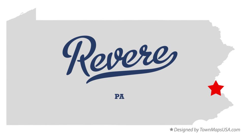 Map of Revere Pennsylvania PA