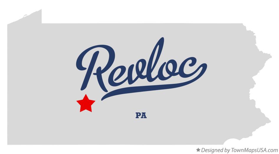 Map of Revloc Pennsylvania PA