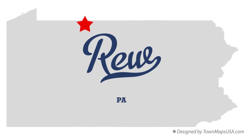Map of Rew Pennsylvania PA