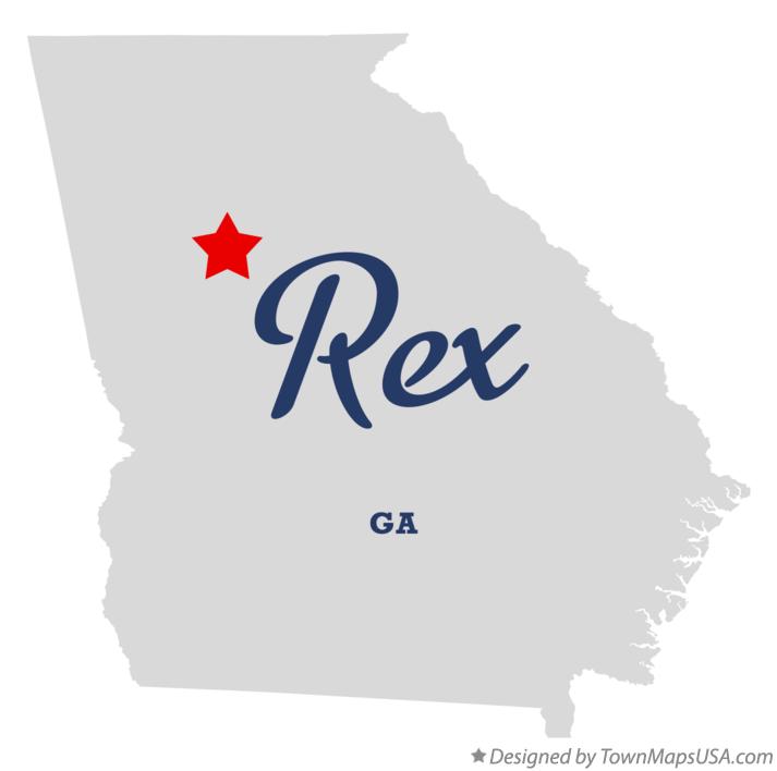 Map of Rex Georgia GA