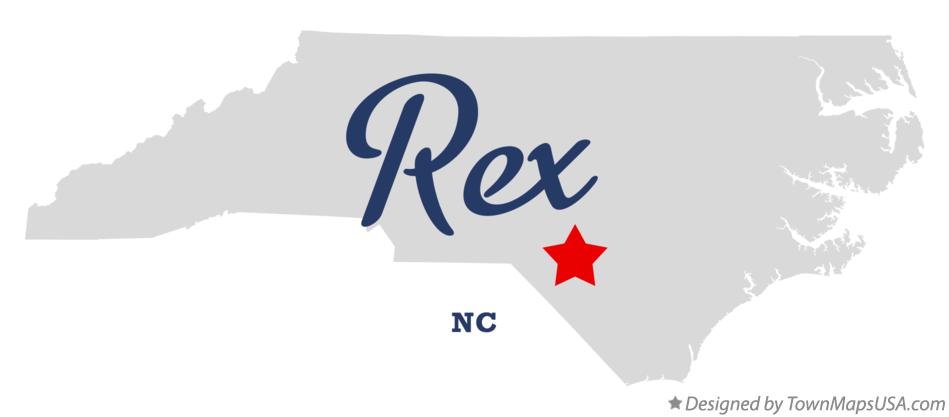 Map of Rex North Carolina NC