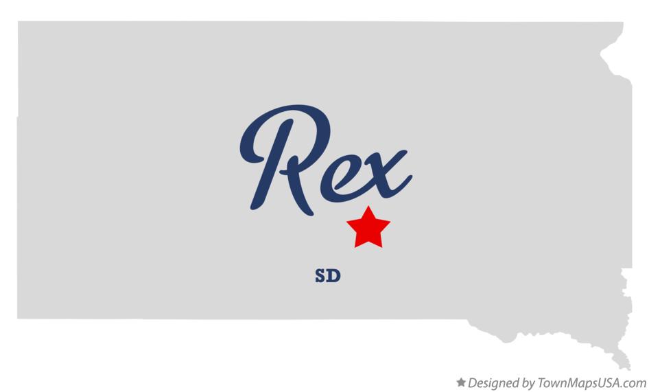 Map of Rex South Dakota SD
