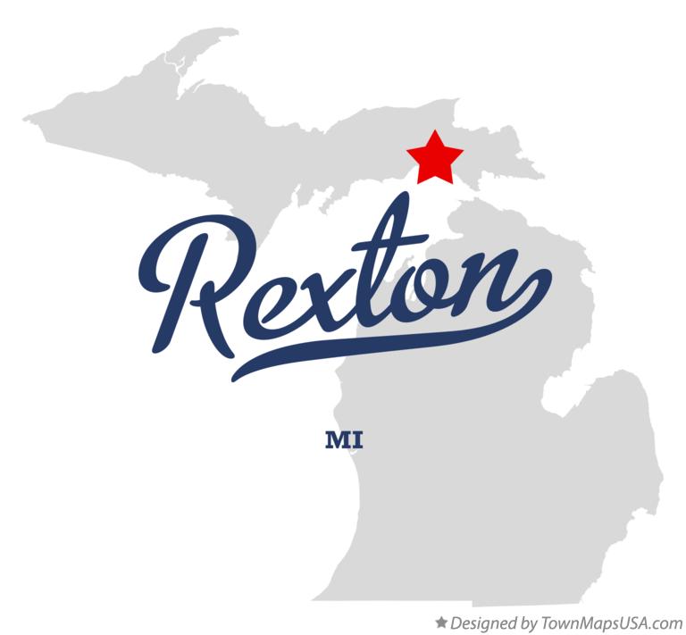 Map of Rexton Michigan MI