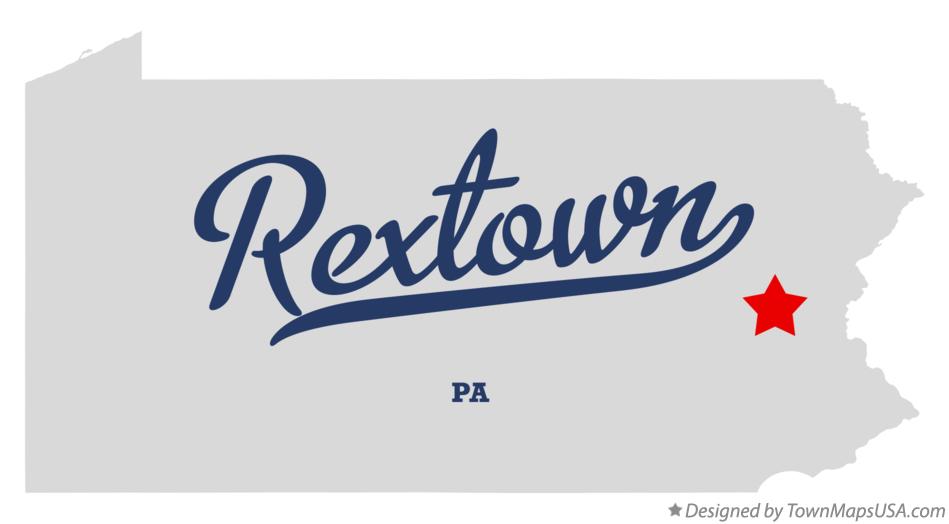 Map of Rextown Pennsylvania PA