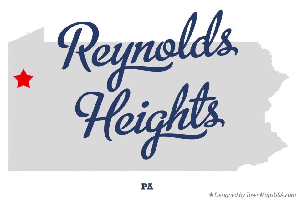 Map of Reynolds Heights Pennsylvania PA