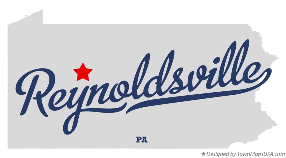 Map of Reynoldsville Pennsylvania PA