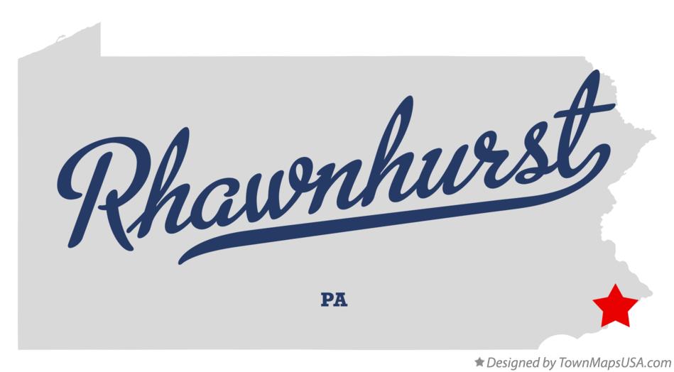 Map of Rhawnhurst Pennsylvania PA