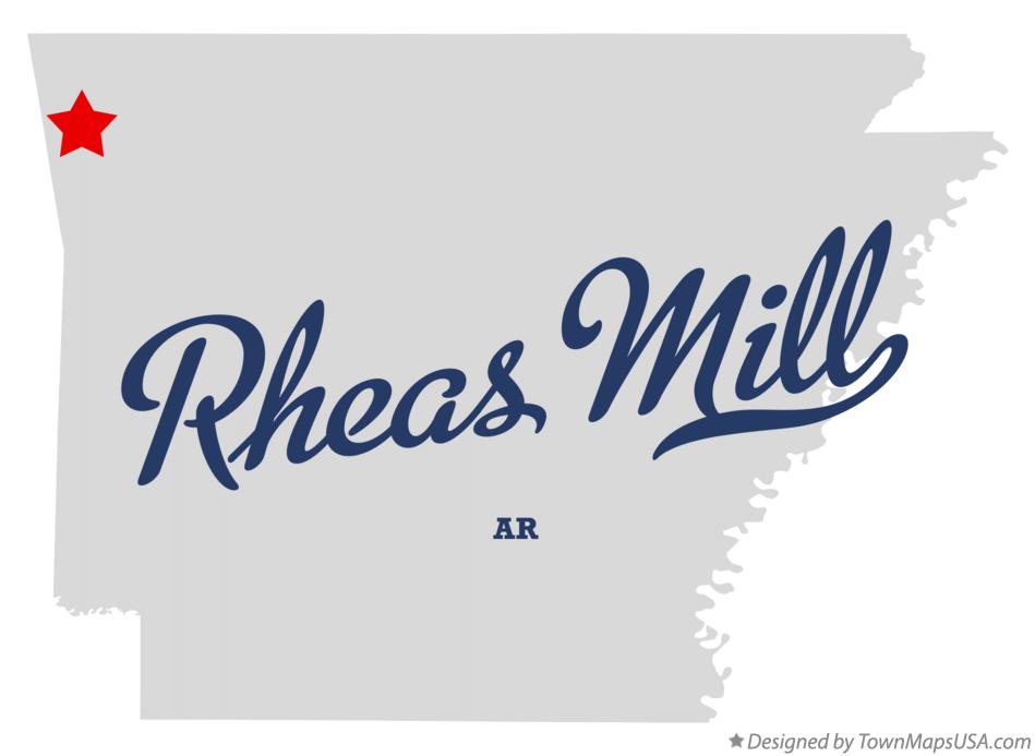 Map of Rheas Mill Arkansas AR