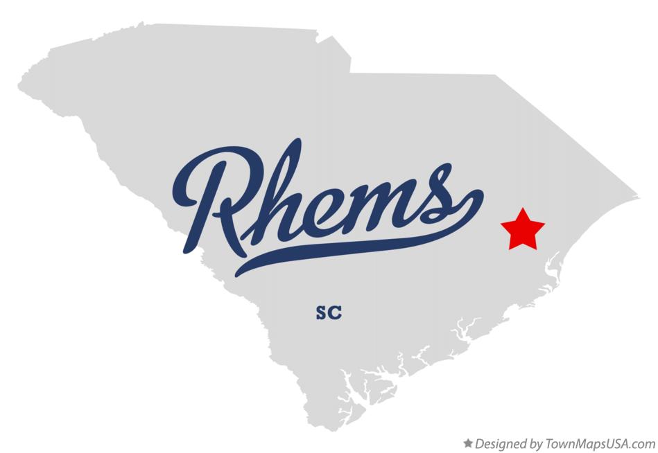 Map of Rhems South Carolina SC
