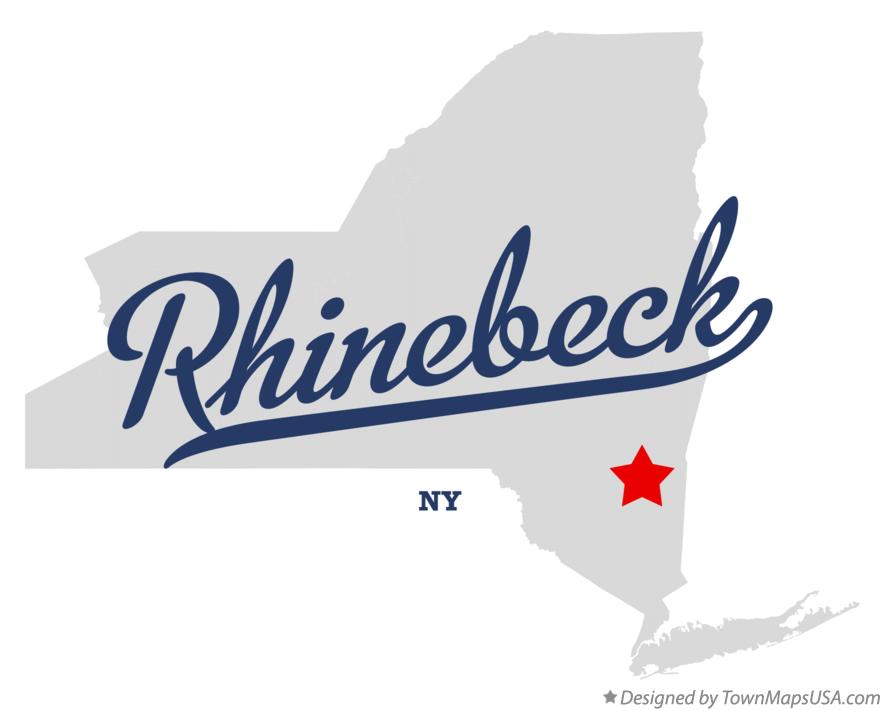 Map of Rhinebeck New York NY