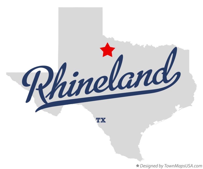 Map of Rhineland Texas TX