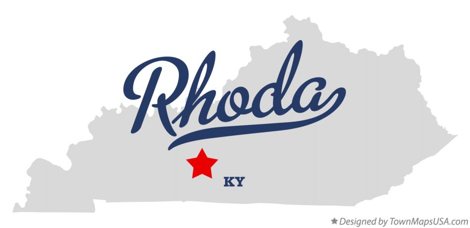 Map of Rhoda Kentucky KY