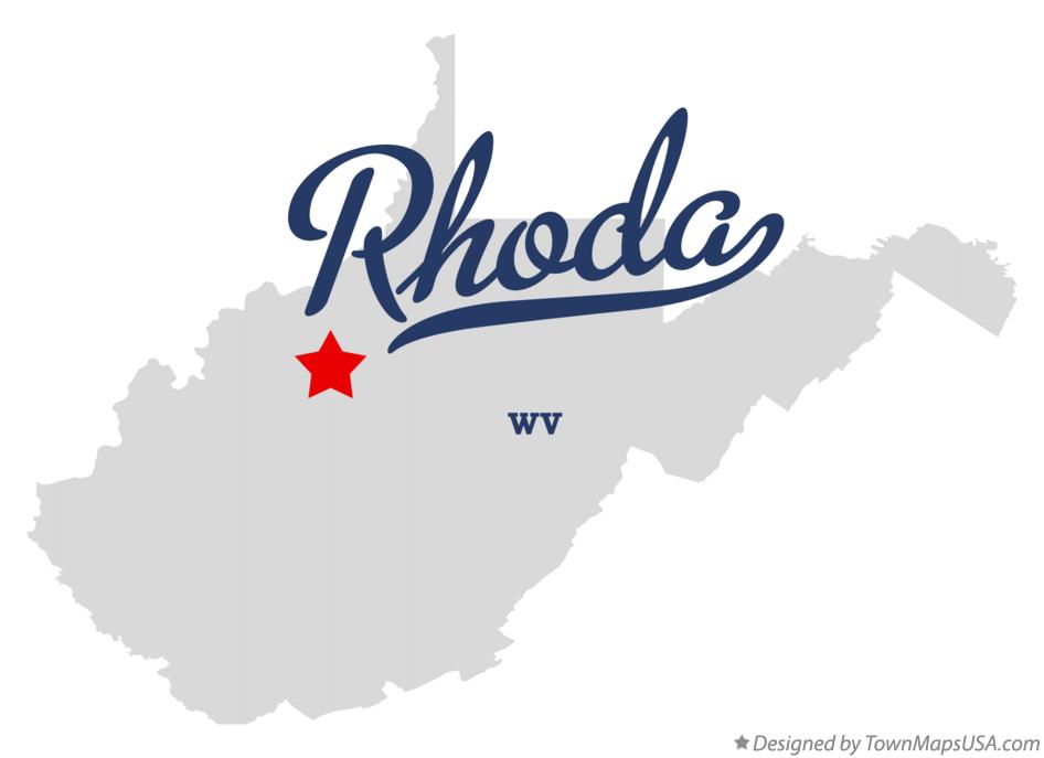 Map of Rhoda West Virginia WV
