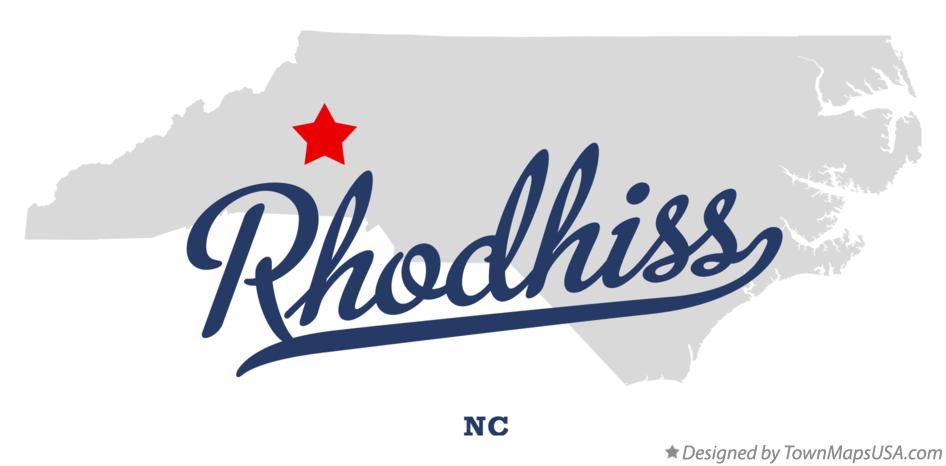 Map of Rhodhiss North Carolina NC