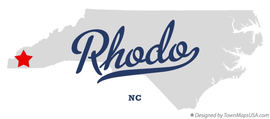 Map of Rhodo North Carolina NC