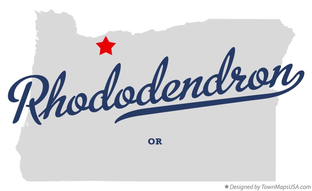 Map of Rhododendron Oregon OR