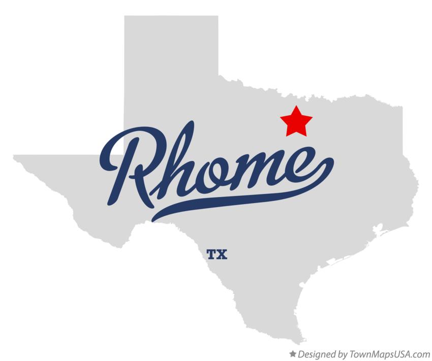 Map of Rhome Texas TX