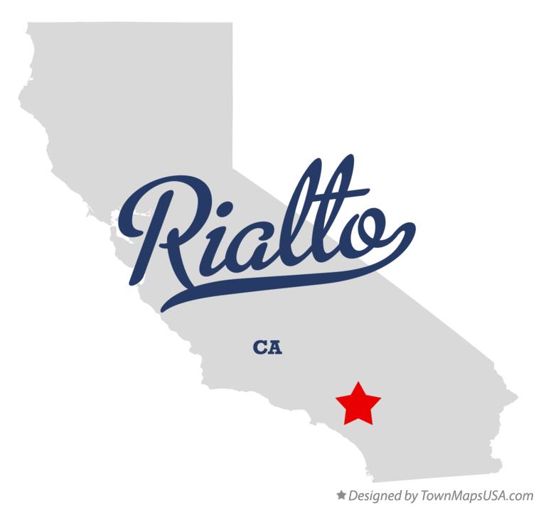 Map of Rialto California CA
