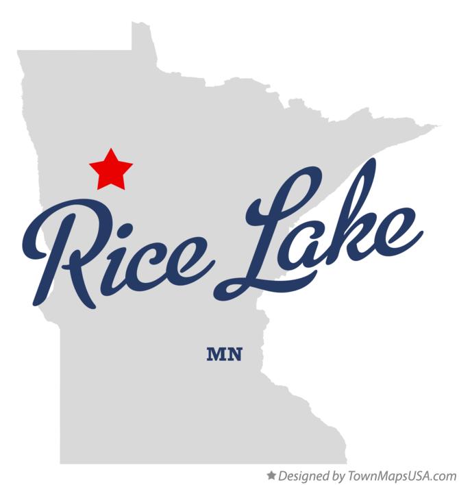 Map of Rice Lake Minnesota MN