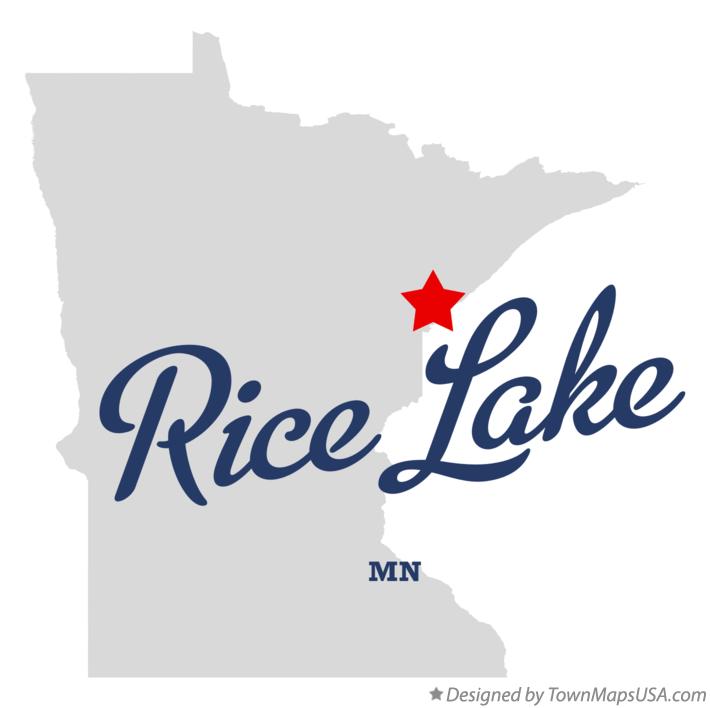 Map of Rice Lake Minnesota MN