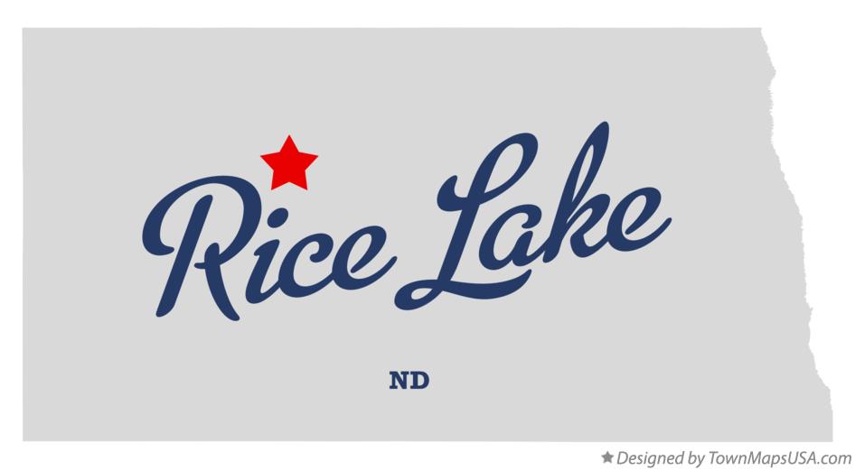 Map of Rice Lake North Dakota ND