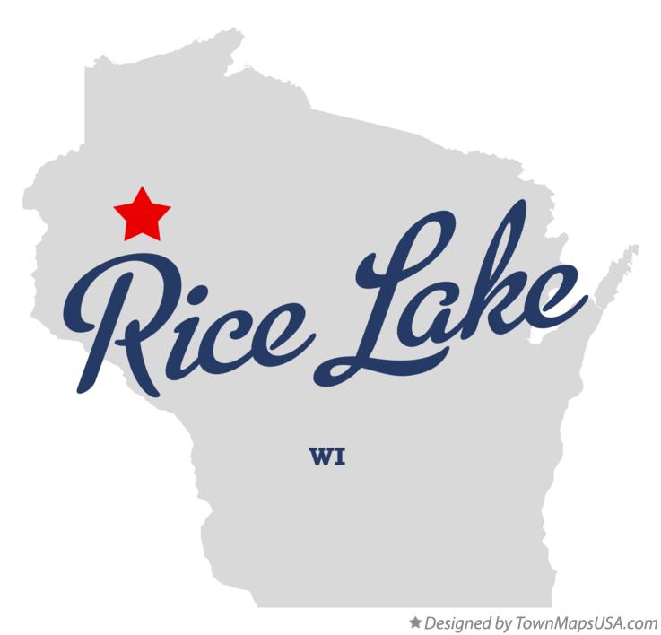 Map of Rice Lake Wisconsin WI