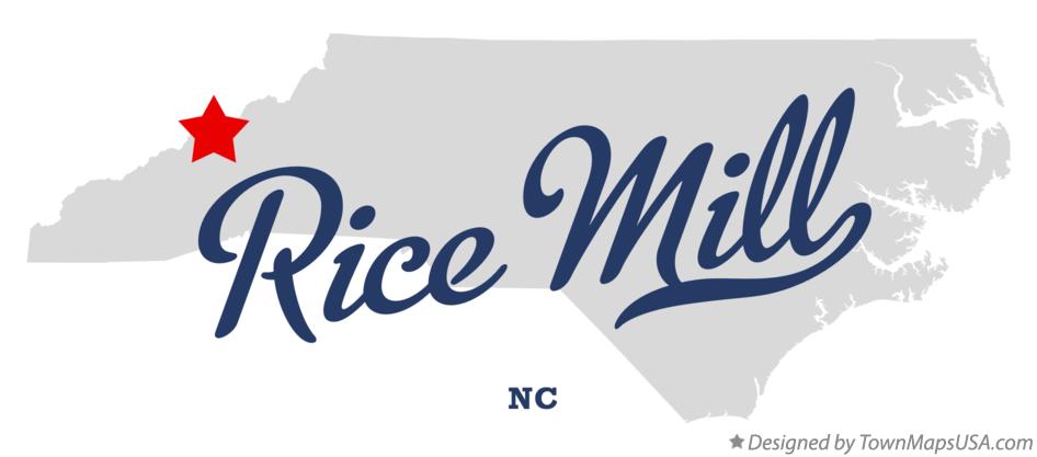 Map of Rice Mill North Carolina NC