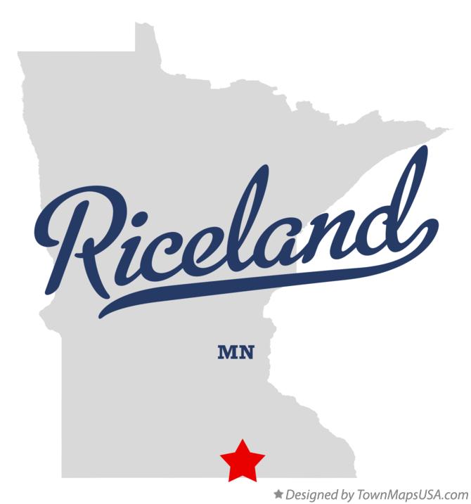 Map of Riceland Minnesota MN