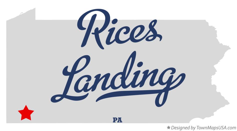 Map of Rices Landing Pennsylvania PA