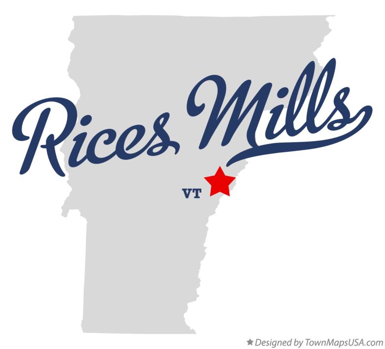 Map of Rices Mills Vermont VT