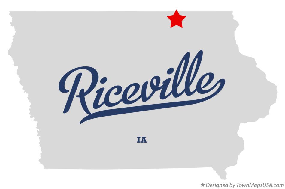 Map of Riceville Iowa IA