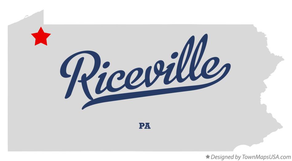 Map of Riceville Pennsylvania PA