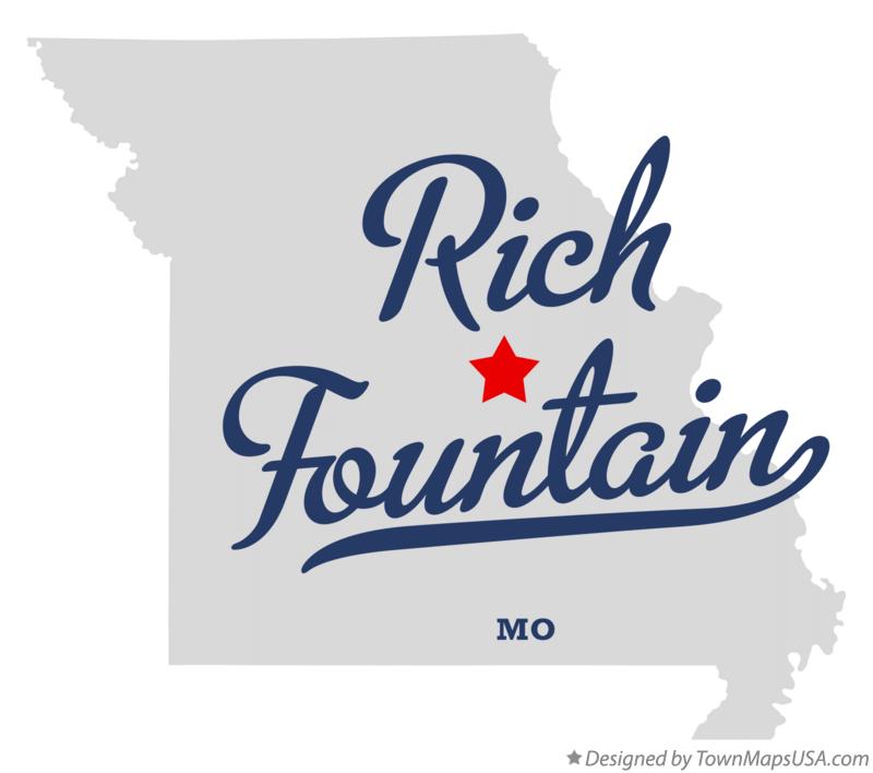 Map of Rich Fountain Missouri MO