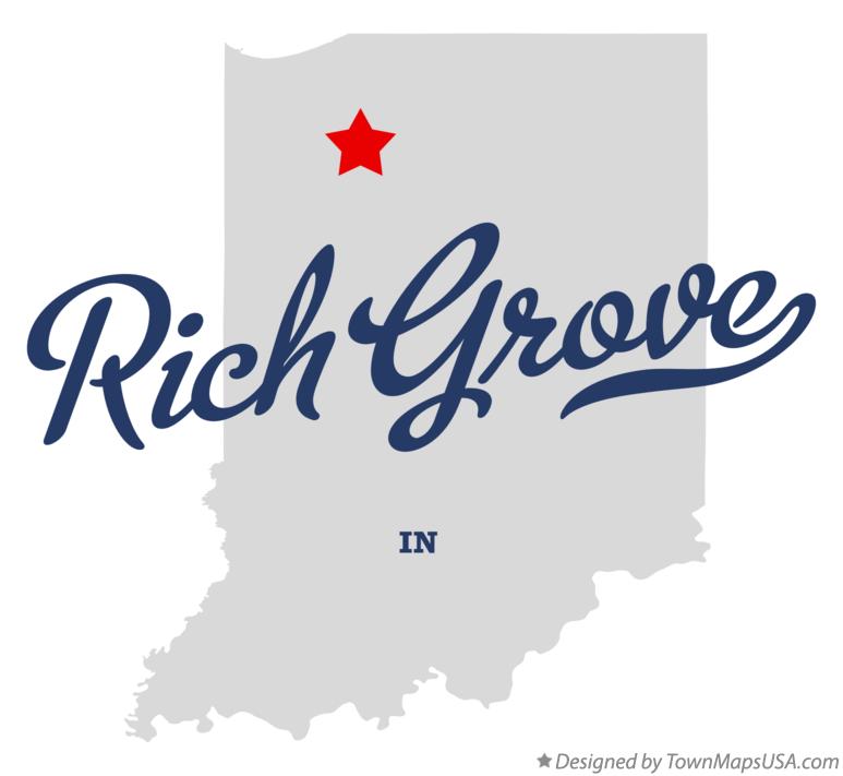 Map of Rich Grove Indiana IN