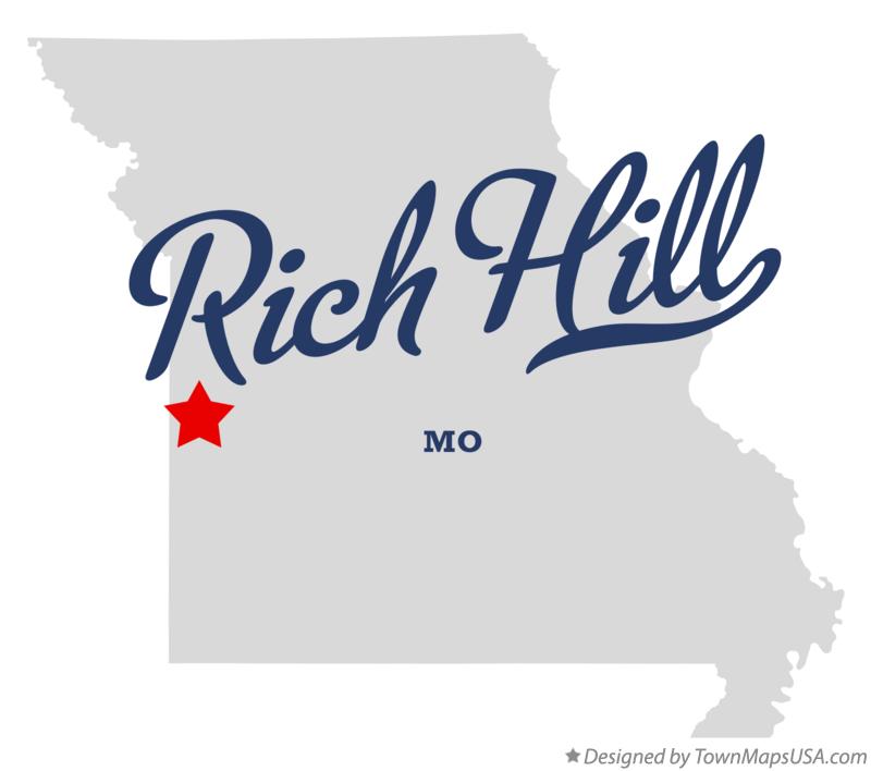 Map of Rich Hill Missouri MO