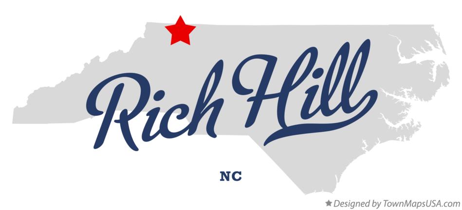 Map of Rich Hill North Carolina NC