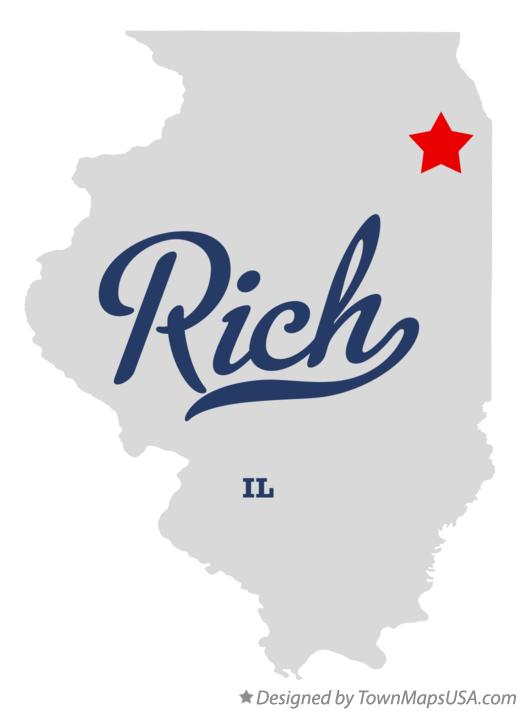 Map of Rich Illinois IL