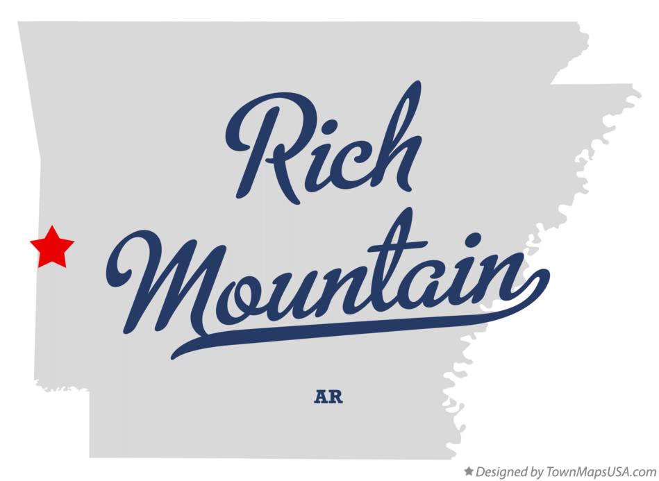 Map of Rich Mountain Arkansas AR