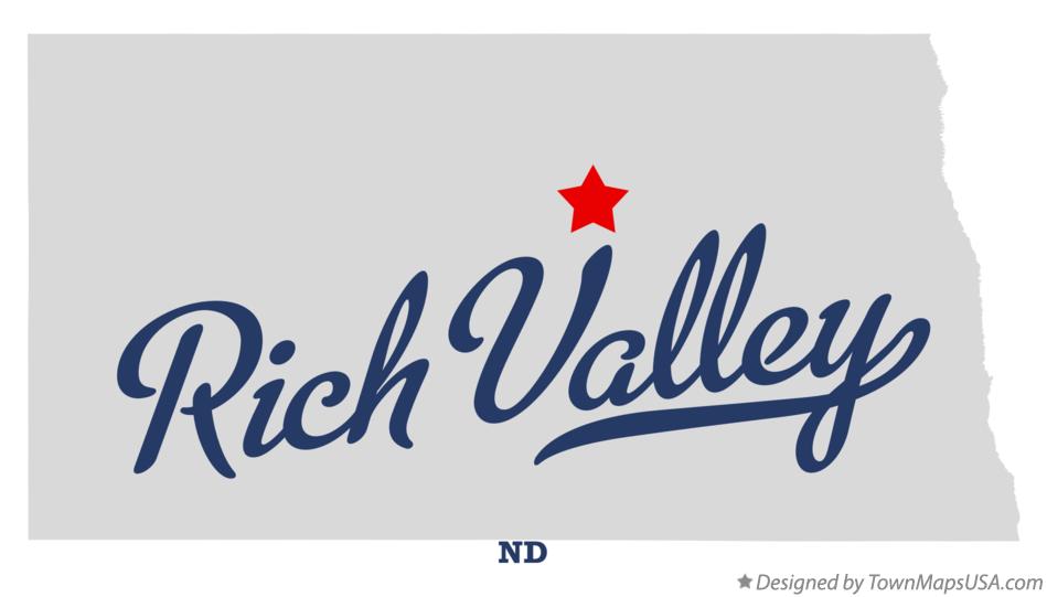 Map of Rich Valley North Dakota ND